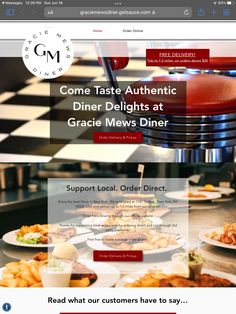 an image of a restaurant website