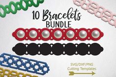 the 10 bracelets bundle includes several different types of beads, chains, and pearls