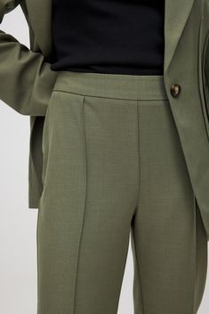 Flared Mid Waist Suit Pants Green | NA-KD Pants Green, Suit Pants, Na Kd, Side Zipper, Zipper, Pants, Green, Trousers