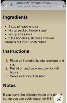 an iphone screen showing instructions on how to cook