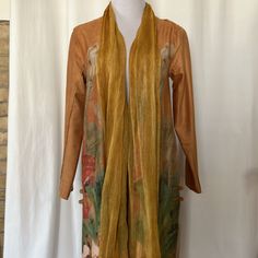 Nwot Silk Collar Jacket In Faux Suede. Beautiful Details. Side Pockets. Pxs. Total Length 38” Hand Painted Jacket, Painted Jacket, Collar Jacket, Soft Surroundings, Faux Suede, Jackets & Coats, Hand Painted, Silk, Collar