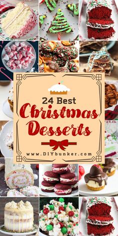 christmas desserts with the title overlay