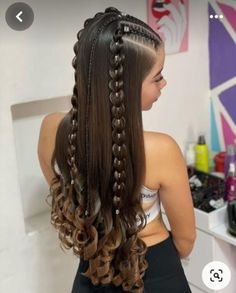 Rave Hair, Hairdos For Curly Hair, Easy Hairstyles For Long Hair, Braids For Long Hair, Elegant Hairstyles, Aesthetic Hair