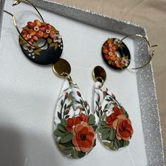 Summer Flower Earrings, Statement Elegant Polymer Clay Earrings, Mother's Day Gift, Birthday Earrings, Earrings for Mom - Etsy Earrings For Mom, Birthday Earrings, Earrings Fall, Fall Earrings, Earrings Statement, Summer Flowers, Flower Earrings, Gift Birthday, Mother's Day Gift