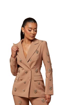 Business Dress Women, Clueless Outfits, Net Dress, Embellished Jacket, Fashion Attire, Luxe Fashion, Suit Fashion, White Fashion