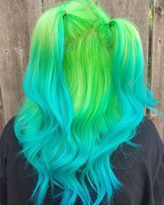 Color Ideas For Long Hair, Ideas For Long Hair, Split Dyed Hair, Vivid Hair Color, Creative Hair Color, Candy Hair