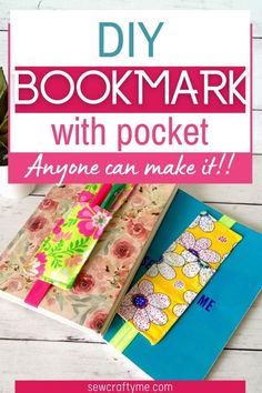 the diy bookmark with pocket is an easy project for anyone to make it