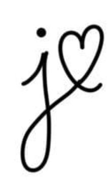 the i love j logo is shown in black and white