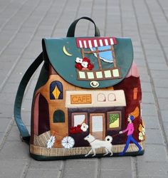 Canvas Bag Design, Creative Bag, Bijoux Fil Aluminium, Loungefly Bag, Diy Handbag, Leather Patchwork, Dog Bag, Novelty Bags, Handmade Handbags