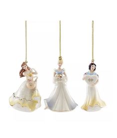 LENOX Disney Princess 3 PC Mini Ornament Set Belle, Cinderella & Snow White NEW. Lenox Christmas Ornaments, Lenox Christmas, Disney Christmas Ornaments, Disney Ornaments, Mini Ornaments, Bell Ornaments, Porcelain Ornaments, Christmas Characters, Snowman Ornaments