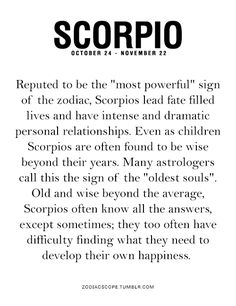 an article from the scorpio magazine, with text in black and white