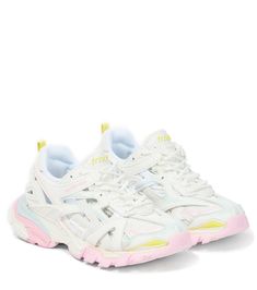 Track Sneakers, White Balenciaga, Girls Shoes Kids, Balenciaga Shoes, Swag Shoes, Kids Logo, Girls Sneakers