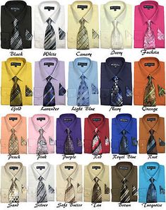 Shirt And Tie Outfit For Men, Shirt And Tie Outfits, Shirt And Tie Combinations, Tie Outfit, Suit Combinations, French Cuff Dress Shirts, Shirt With Tie, Men's Dress Shirts, Shirt And Tie