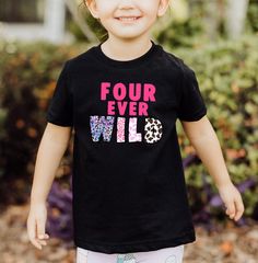 4th Birthday T-shirt, Jungle Birthday Gift Tee, Birthday Gift for Toddler, Four Ever Wild Tee, Birthday Gift Shirt for Toddler, Zoo Animals Toddler Shirt HOW TO ORDER: 1. Please, Check and Review all Photos and Size Charts (The V-necks are Women's Size, and the other styles are Unisex) 2. Choose Your T-Shirt Color/Size (You can see youth, toddler and baby options in the same drop-down menu) 3. Choose Your Quantity as much as you want. 4. Click "Add To Cart". For multiple items go back to the listing and repeat the steps. *T-SHIRTS QUALITY: The T-Shirts are relax fitted. Heather colors are cotton/poly blend. Solid colors are 100% cotton. * PROCESSING & SHIPPING: Processing time is 1-2 Business days. First Class Shipping is 2-5 days (after processing time). *CARE INSTRUCTION: Wash items insi Toddler Birthday Gifts, Zoo Birthday, Birthday Kids, Birthday Boy Shirts, Boy Shirt, Toddler Birthday, Birthday Tee, Birthday Tshirts, Kids Birthday Gifts