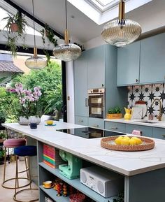 a kitchen filled with lots of counter top space