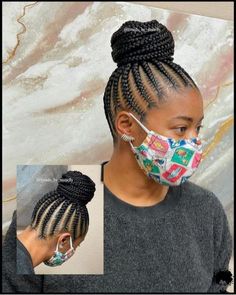 Simple Cornrows For Natural Hair, Creative Cornrows, Afro Hair Twists, Stitch Ponytail, Cornrow Ponytail Styles, Cornrow Hairstyles For School, Natural Cornrow Hairstyles, Kids Cornrow Hairstyles, Braids For Women