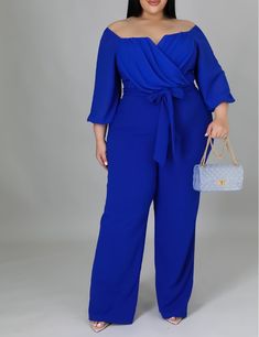 Plus Size Wedding Guest Outfits, Plus Size Wedding Guest Outfit, Jumpsuit Long Sleeve, Stretch Jumpsuit, Jumpsuit Long, Jumper Outfit, Off Shoulder Jumpsuit, Boutique Couture, Plus Size Party Dresses