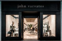 john varvatos storefront with mannequins in the window