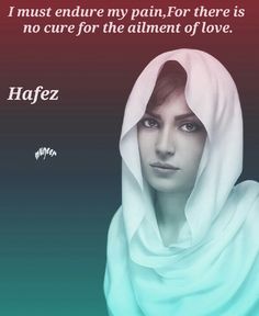 a woman wearing a headscarf with the caption hafez