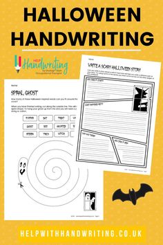 halloween handwriting worksheet for kids