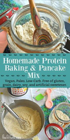 homemade protein baking and pancake mix in a jar