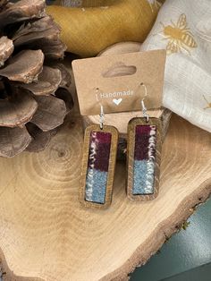 Light weight earrings made from light colored beech wood and Pendleton® Wool. Wool Earrings, Pendleton Wool, Light Weight Earrings, Beech Wood, Jewelry Earrings Dangle, Etsy Earrings, Dangle Drop Earrings, Dangle Earrings, Jewelry Earrings