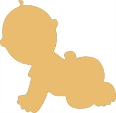 the silhouette of a baby laying down on its back with it's head turned to the side