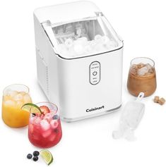 the cuisinart ice cream maker is ready to be filled with frozen drinks