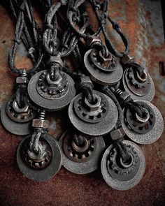 SKY IRON SANCTUM (@skyironsanctum) • Instagram photos and videos Wasteland Jewelry, Industrial Jewelry Display, Apocalyptic Jewelry, Hardware Jewelry, Industrial Jewelry, Choose Your Style, Long Style, Cool Necklaces, Post Apocalyptic