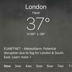 the london haze clock is displayed on an iphone