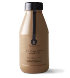 a bottle of cold brew coffee on a white background