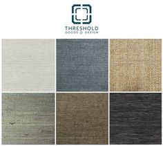 the logo for threshold goods and design is shown in four different colors, including black, white