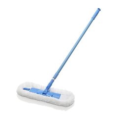 a blue mop on a white background