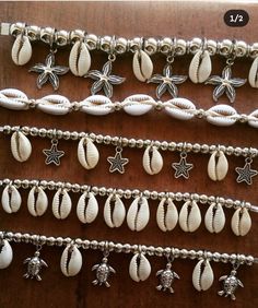 Cowrie Shell Jewelry, Surf Jewelry, Beachy Jewelry, Beads Craft Jewelry, Bracelets Handmade Diy, Seashell Jewelry, Handmade Jewelry Tutorials, Jewelry Accessories Ideas, Handmade Fashion Jewelry