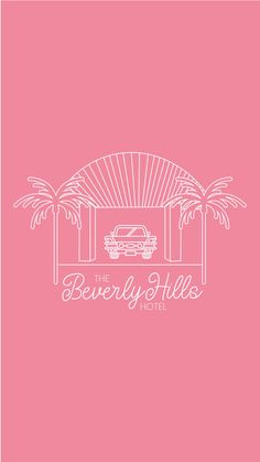 Minimal branding inspo for lifestyle female brand, pink brand identity, Beverly Hills hotel, pink palace inviting brand design, stand out branding, branding inspo, graphic design, brand design, logo inspo, design, illustration, inspo, brand board, colour palette, logo design, minimalist logo, minimal logo design, logo inspo, logo inspiration Beverly Hills Hotel Wallpaper, Palm Springs Vintage, Brand Identity Board, Summer Logo, Hotel Logo, Beverly Hills Hotel