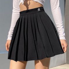 Silhouette: A-LINE Decoration: Lace-Up Material: Polyester Model Number: Women Skirt Waistline: Empire Pattern Type: Solid Style: Grunge Dresses Length: Above Knee, Mini Size (cm) Waist Width Skirt Length S 64.0 38.0 M 68.0 39.0 L 72.0 40.0 Size (inch) Waist Width Skirt Length S 25.20 14.96 M 26.77 15.35 L 28.35 15.75 Korean Streetwear Fashion, Preppy Mode, Floral Print Swimwear, Black Tennis Skirt, Moda Streetwear, Pleated Tennis Skirt, Streetwear Mode, Stylish Skirts, Vintage Swimsuits