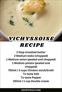 the recipe for this creamy soup is ready to be eaten