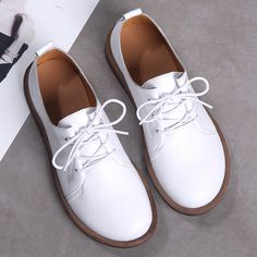 Lizzy Women's Genuine Leather Lace Up Oxfords Flat Spring Shoes | Ultrasellershoes.com – USS® Shoes Elegant Wedding Shoes, Flower Heels, Spring Flats, High Heel Sneakers, Canvas Boots, Oxford Flats, Wedding Shoes Heels, Flats Shoes, Women's Flats