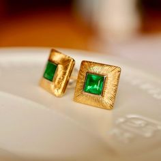 At our establishment, we take pride in guaranteeing the authenticity of every gemstone. Each piece of jewelry features natural stones sourced from the world's most renowned regions. Our rubies are procured from Mozambique and Sri Lanka, while our sapphires are exclusively from Sri Lanka. Our emeralds are sourced from Zambia and Colombia, with tourmalines and amethysts originating from Brazil. Additionally, our opals are from Australia and Ethiopia. Rest assured, all our gold is of the highest caliber, available in both solid 14k and 18k. Unique natural emerald earring in 18k yellow gold/Vivid green real emerald studs/Handmade emerald earrings Art deco bezel studs anniversary  Item Details  Made to Order. Every item is handmade in Denver Colorado, United States. The handmade processing time Emerald Studs, Emerald Earring, Earrings Art, Full Eternity Ring, Art Deco Earrings, Emerald Earrings, Zambia, Natural Emerald, Mozambique