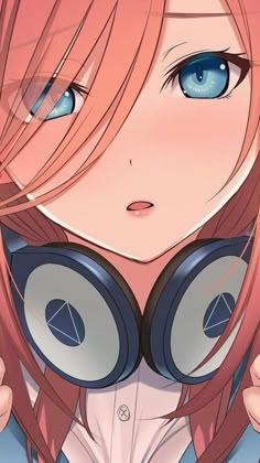 Miku Nakano, The Quintessential Quintuplets, Quintessential Quintuplets, Pink Hair, Blue Eyes, Anime Wallpaper, Anime Art