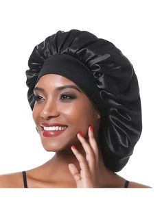 Multicolor  Collar  Polyester   Embellished  Fall,Spring,Summer,Winter,Spring/Summer,Fall/Winter Women Accessories Satin Bonnet Sleep, Bonnet Hair Dryer, Curly Braids