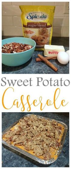 sweet potato casserole recipe with ingredients