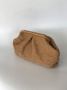 HANDMADE STRAW POUCH CLUTCH BAG 🛍️Inspired by nature sustainable fashion ✅Any woman must have this bag for every fashionista.Whether you keeping it to yourself or gifting someone you care, it will be unforgettable. Daily use, a fashionable women's accessory for special occasions ✅I made this beautiful clutch from natural paper rope which is organic cotton. ✅The interior of the straw summer bag is fully lined with cotton and has a hidden metal lock. A lining of the appropriate color is sewn into Straw Pouch, Camel Clutch, Raffia Clutch, Crossbody Clutch Purse, Summer Handbag, Personalized Clutch, Cloud Bag, Summer Handbags, Straw Clutch