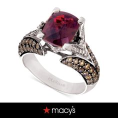 in stock Macys Jewelry, Diamond Accent Ring, Chocolate Diamonds, Le Vian, Rhodolite Garnet, Jewelry Repair, Custom Rings, White Diamond, Online Jewelry