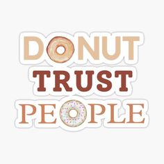 donut trust people sticker