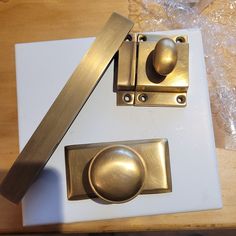 the door handles and knobs are all in brass, but they have not been painted yet