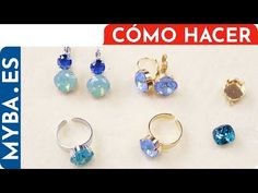 four different types of earrings are shown in this video