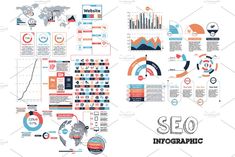 an info graphic is shown with different types of graphs and diagrams on it's side