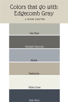 the colors that go with this gray color scheme are shown in different shades and sizes