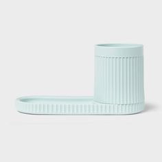 Kids' Fluted Cup with Tray Toothbrush Holder Teal - Pillowfort™ Tooth Brushing, Kids Bathroom Accessories, Bento Box Kids, Pillow Fort, Food Jar, Kids Bathroom, Kids' Bathroom, Tumbler With Straw, Bento Box